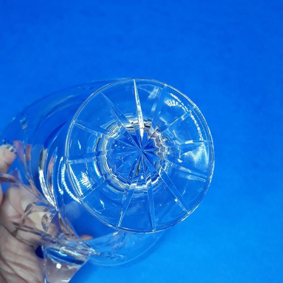 1960s Lead Crystal Gravy Boat Violetta Cut Etched Footed Vintage Heart Leaf Flor - Picture 9 of 13